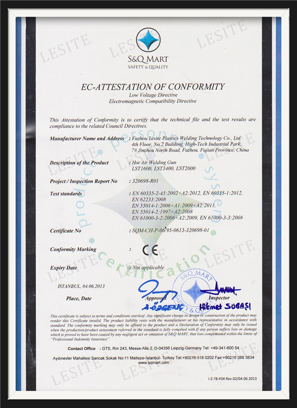 CE certification-hot air gun
